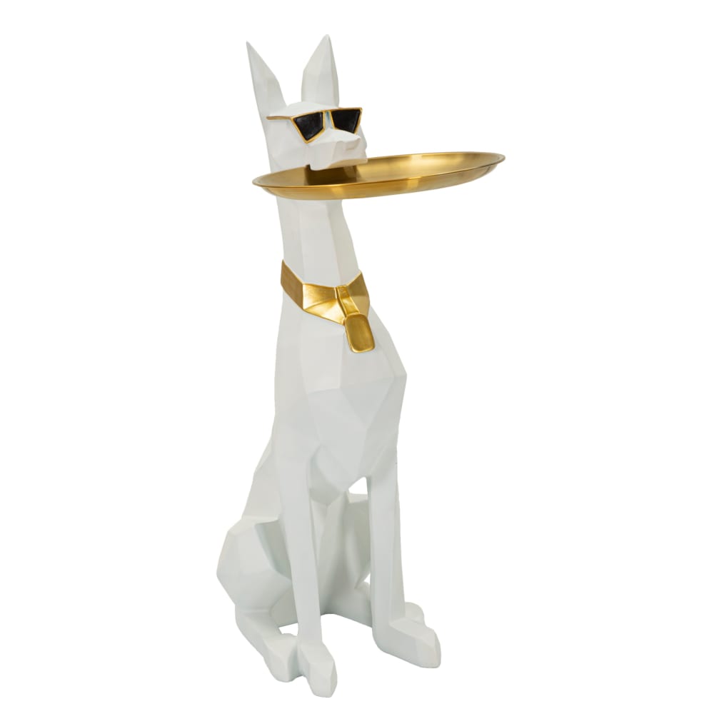 Chien avec pochette en