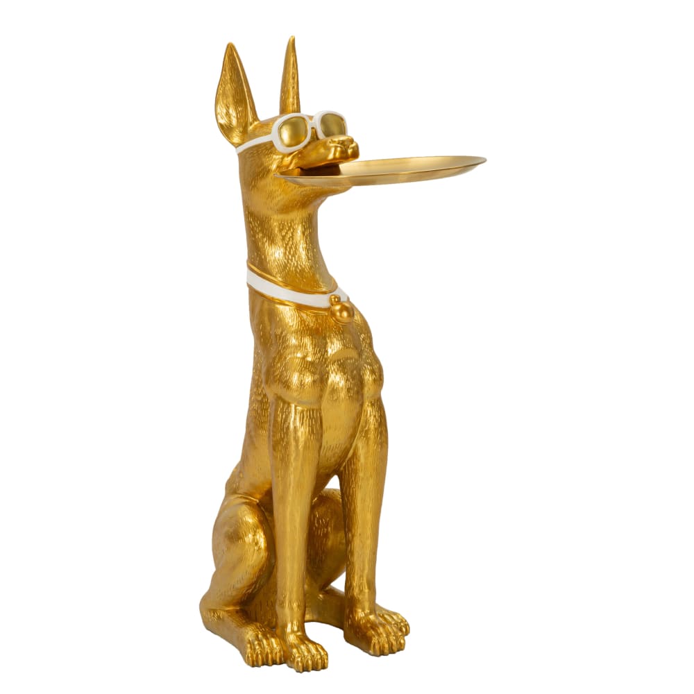 Chien avec pochette en