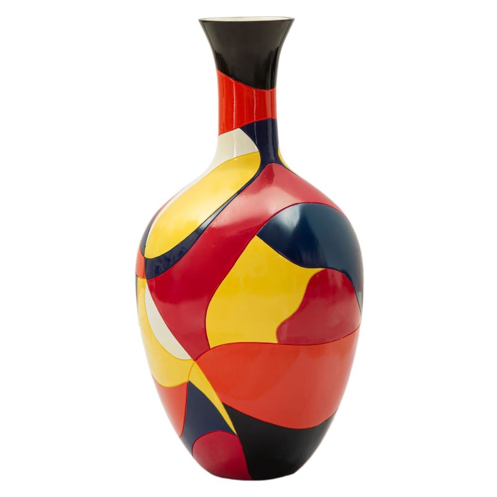 Vase décoratif en résine multicolore Ø 29x59 cm