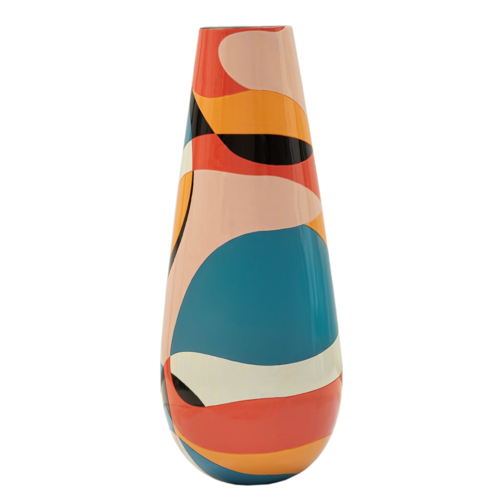 Vase décoratif en résine multicolore Ø 37x92 cm