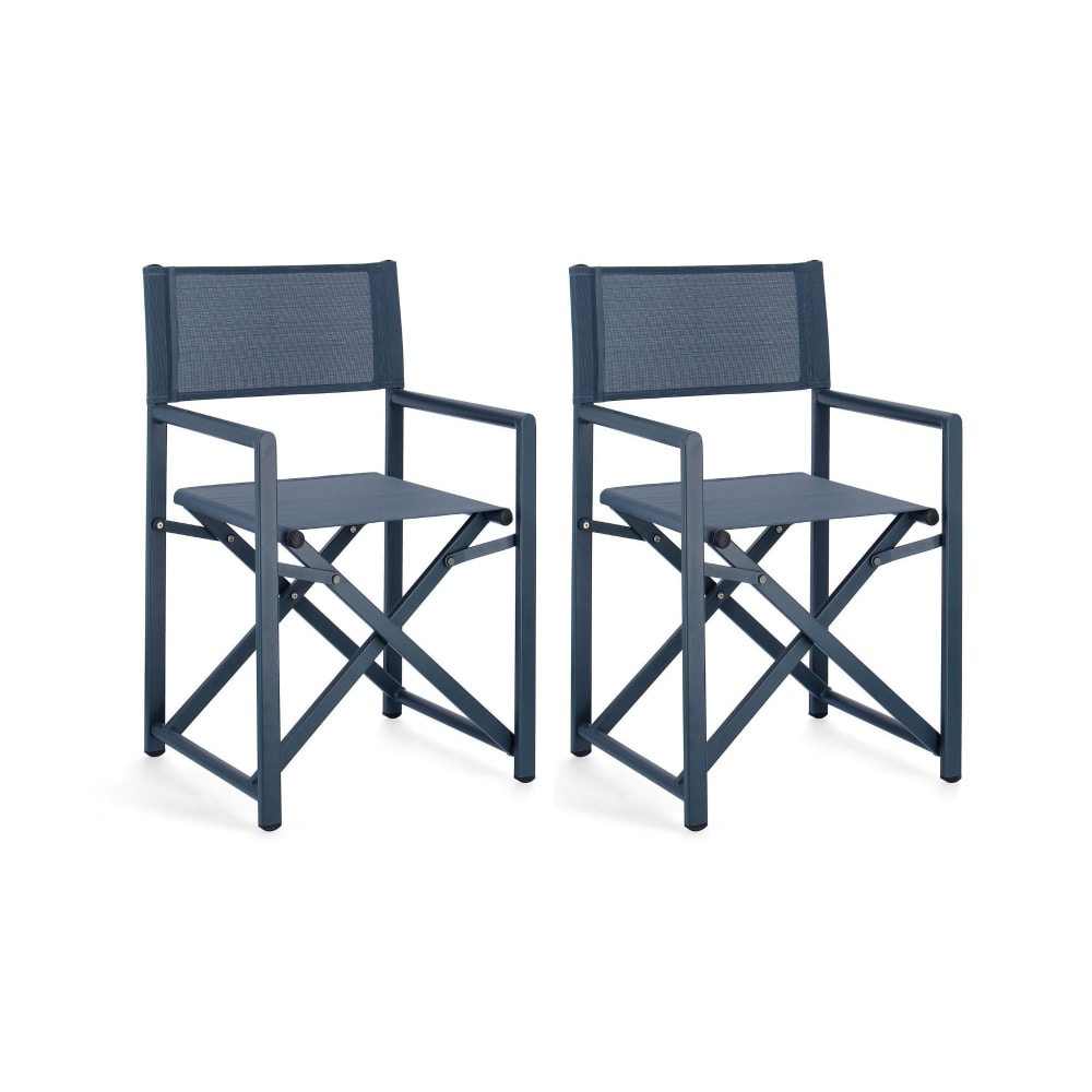 lot de 2 chaises de metteur en scène pliables d'extérieur