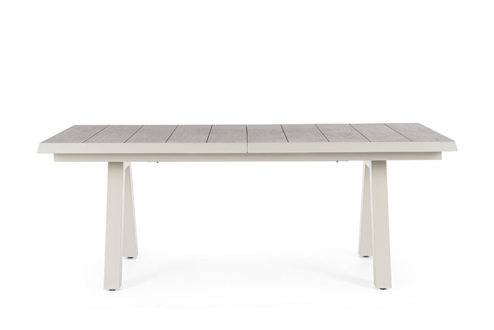 Table de jardin extensible en céramique gris cendré L205/265