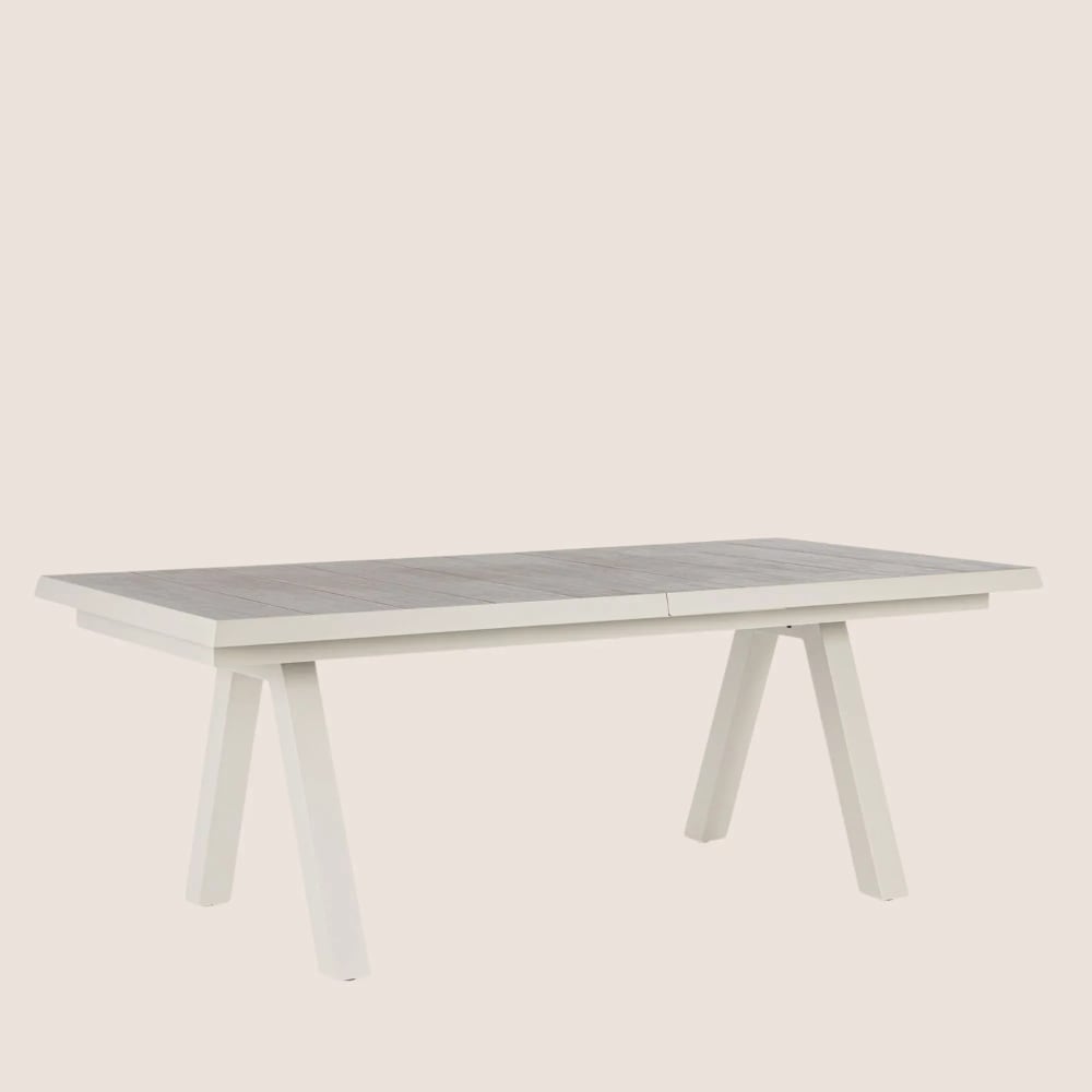 Table de jardin extensible en céramique gris cendré L205/265