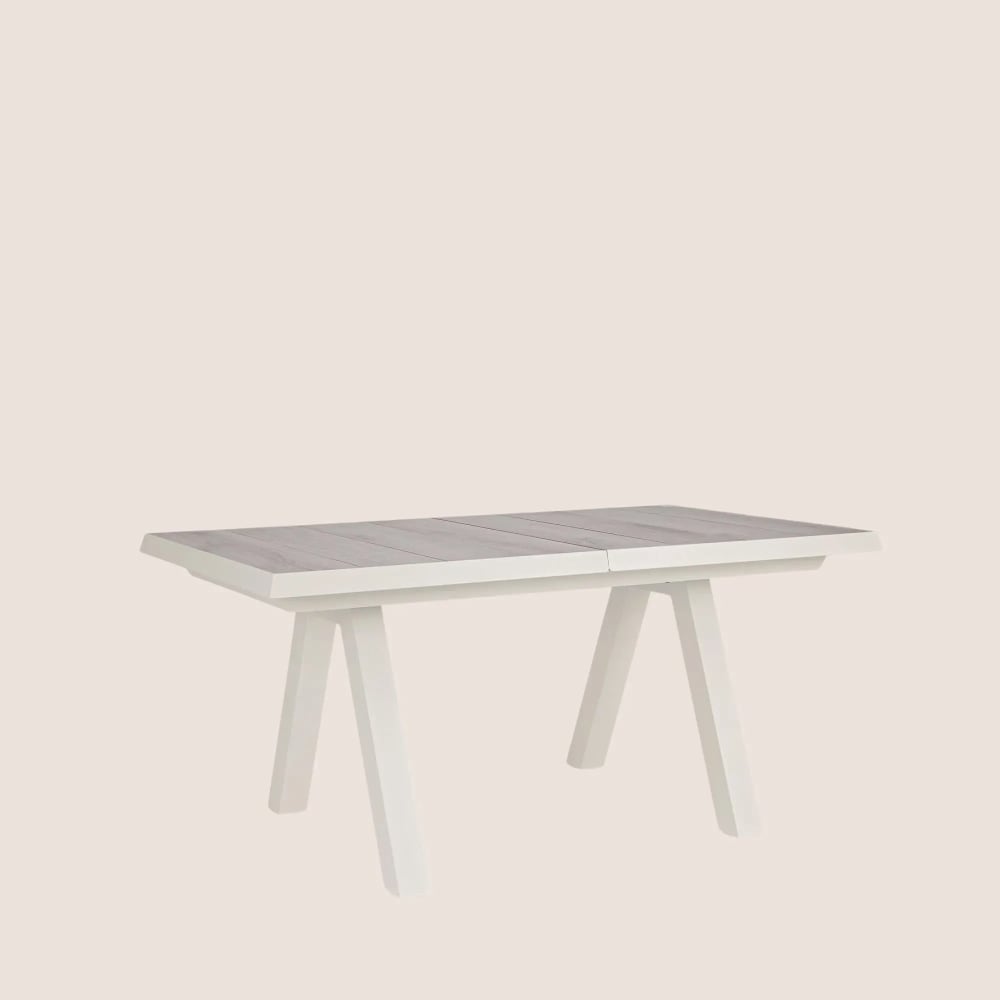 Table de jardin extensible en céramique gris cendré L163/203