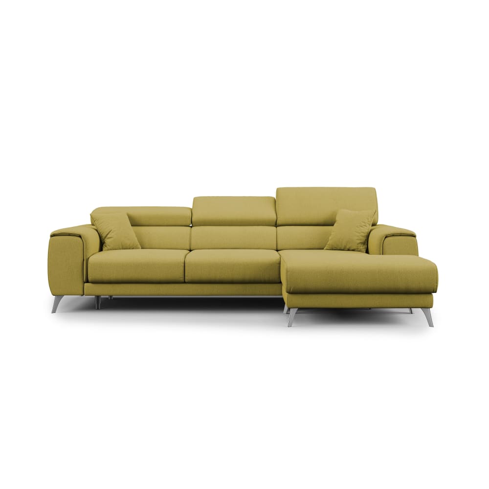 Canapé d'angle 260 cm gauche jaune