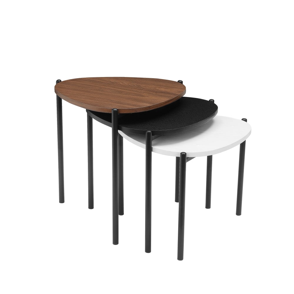 Loft24 Couchtisch und Beistelltisch 3er Set in Holzoptik Mehrfarbig Spanplatte