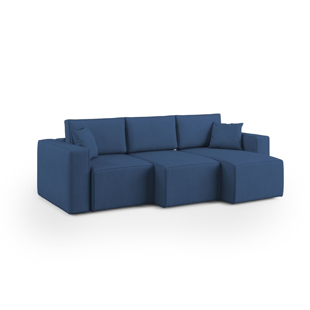 Canapé avec 3 assises en tissu imperméable 245 cm bleu