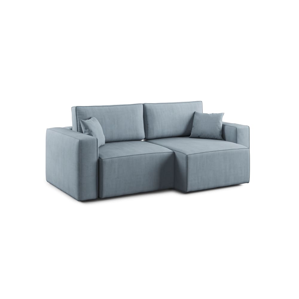 Canapé avec 3 assises en tissu imperméable 245 cm bleu ciel