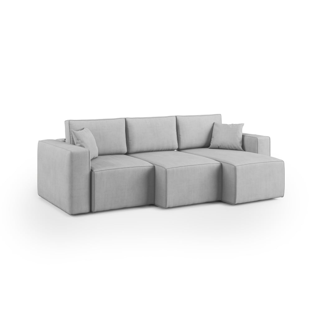 Canapé avec 3 assises en tissu imperméable 245 cm gris clair