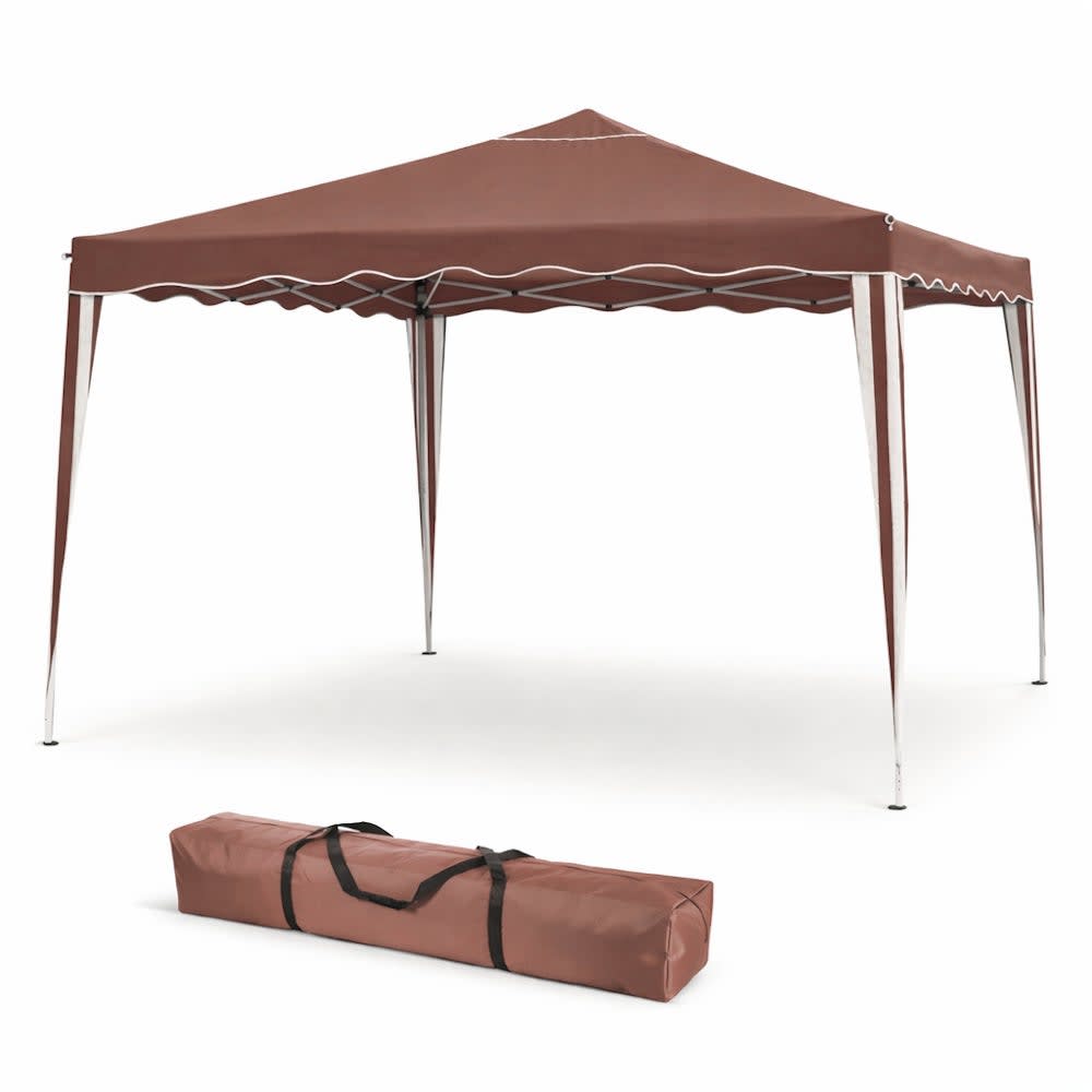LDK GARDEN Carpa plegable marrón de