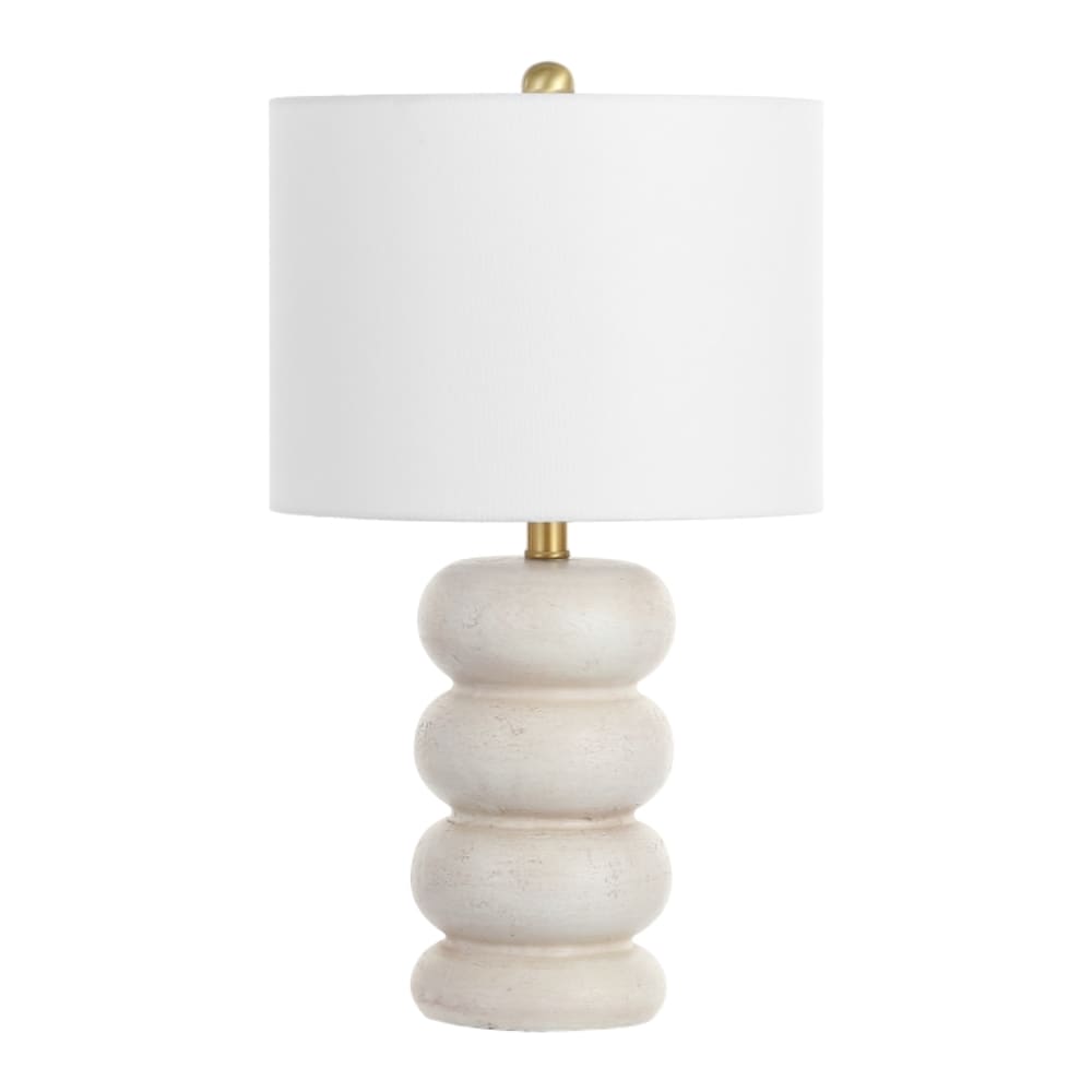 Lampe de table en céramique/tissu, crème