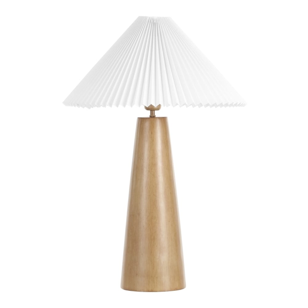 Lampe de table en corps en résine/ombre en tissu, naturel