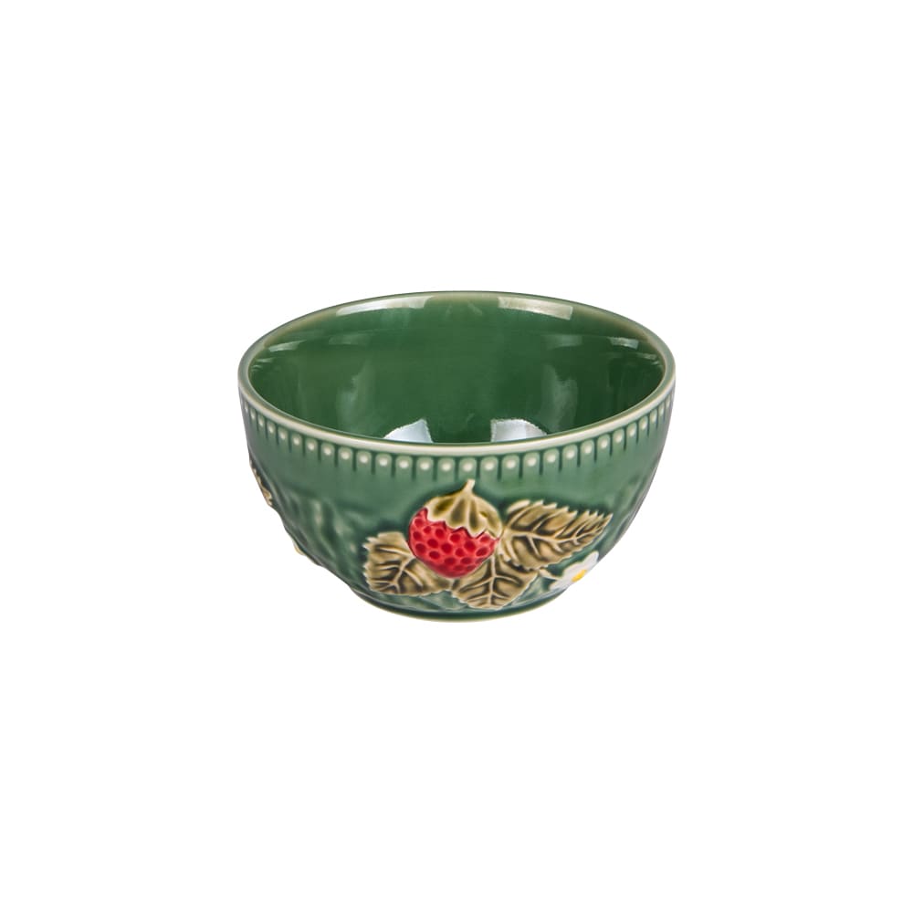 Lot de 2 coupelles fraise vertes en céramique 12 cm