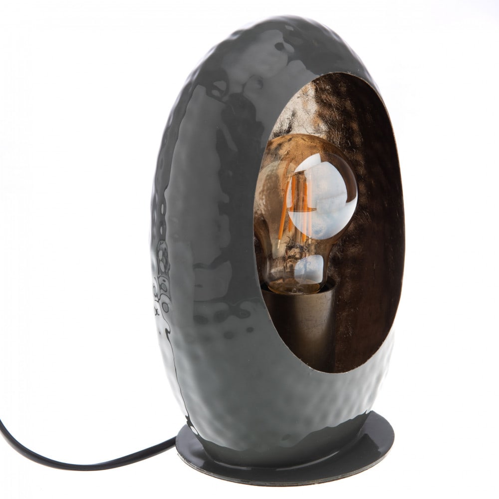 Petite lampe cocon gris en métal — vue 4