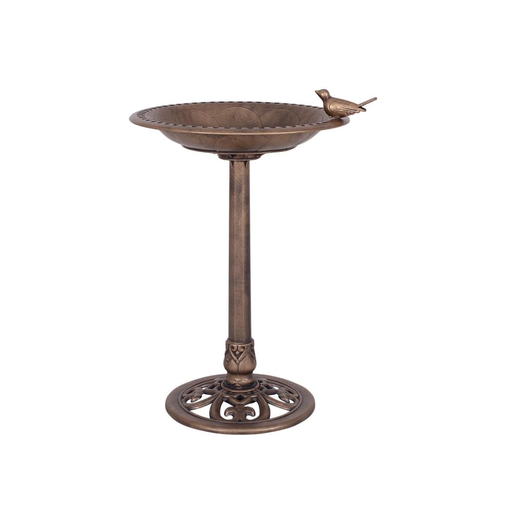 Bain d'oiseaux disque en pp 50 cm de diamètre couleur bronze