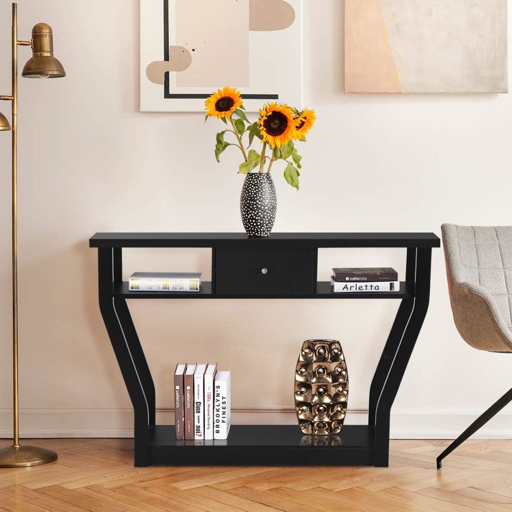 Table console noir 120 x 30 x 81 cm