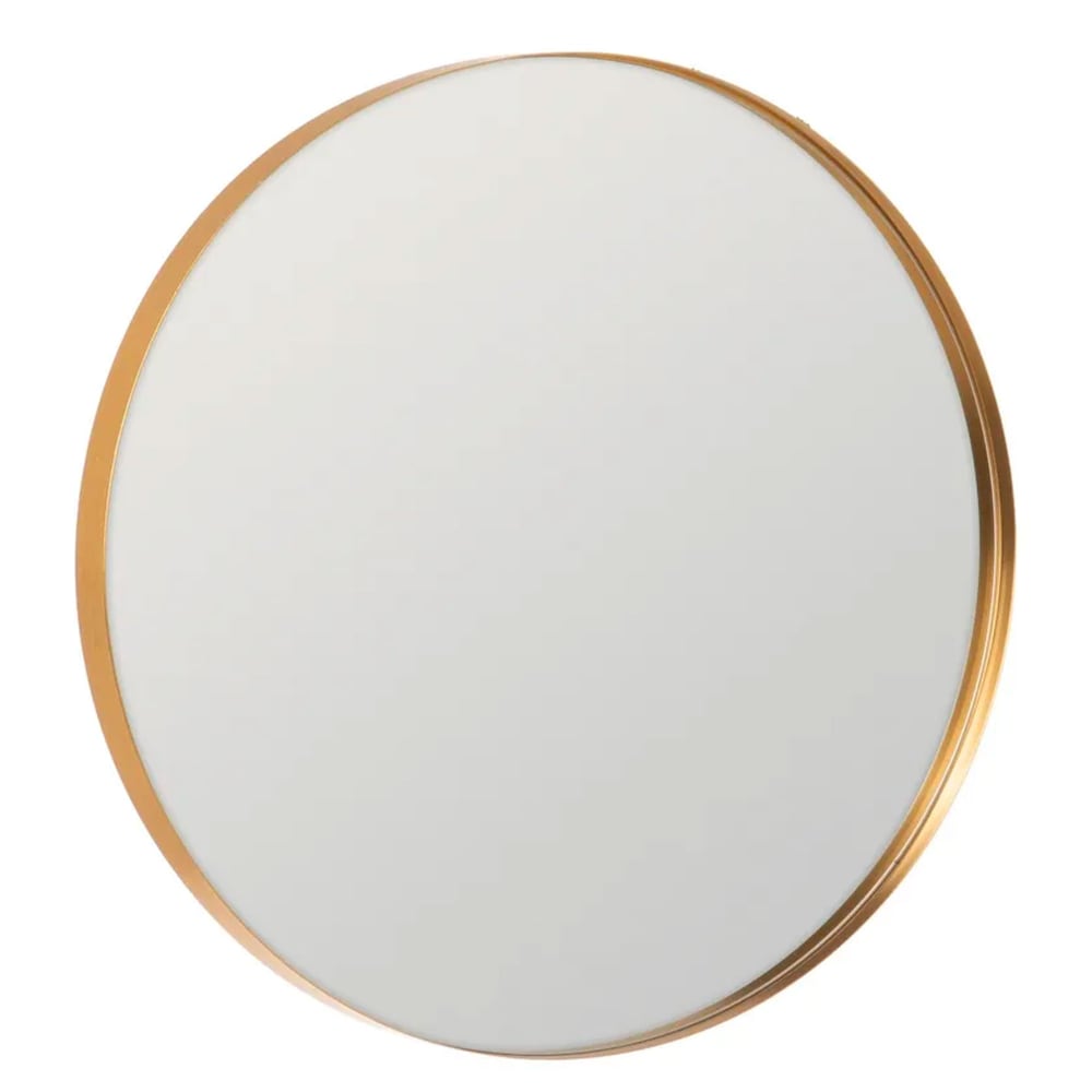 Miroir rond en métal doré 60x4x60cm
