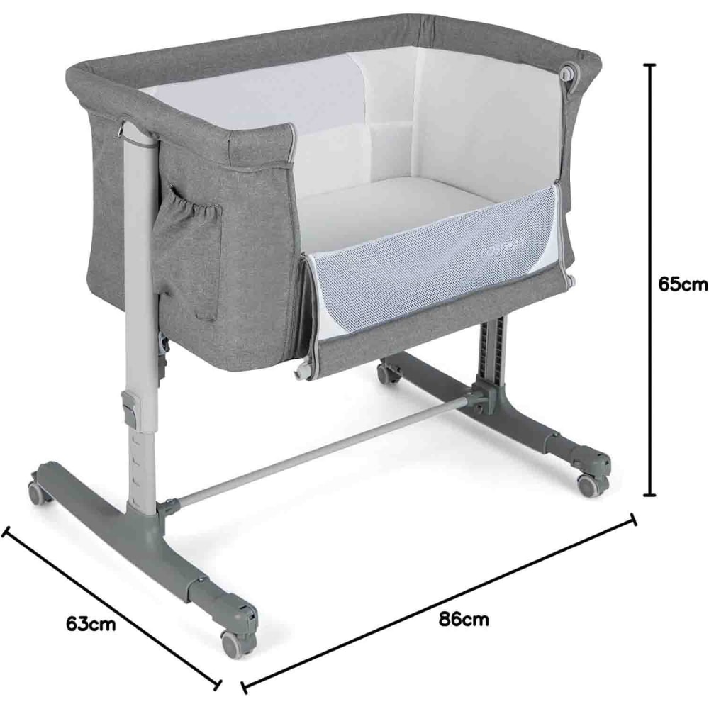 Babybett aus Metall 86 x 63 x 65, Grau - Maisons Du Monde