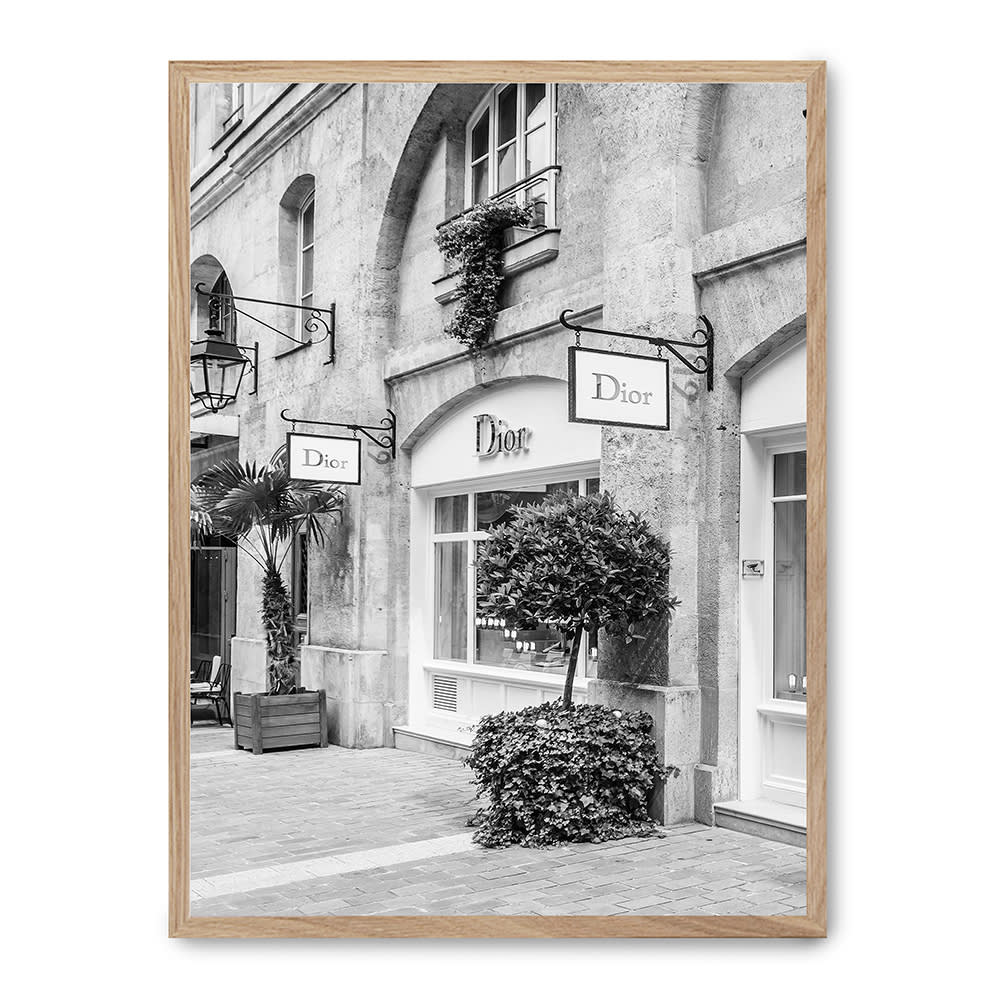 Wandbild Dior, hochwertiger rahmen, eichenfurnier, 50x70 cm -