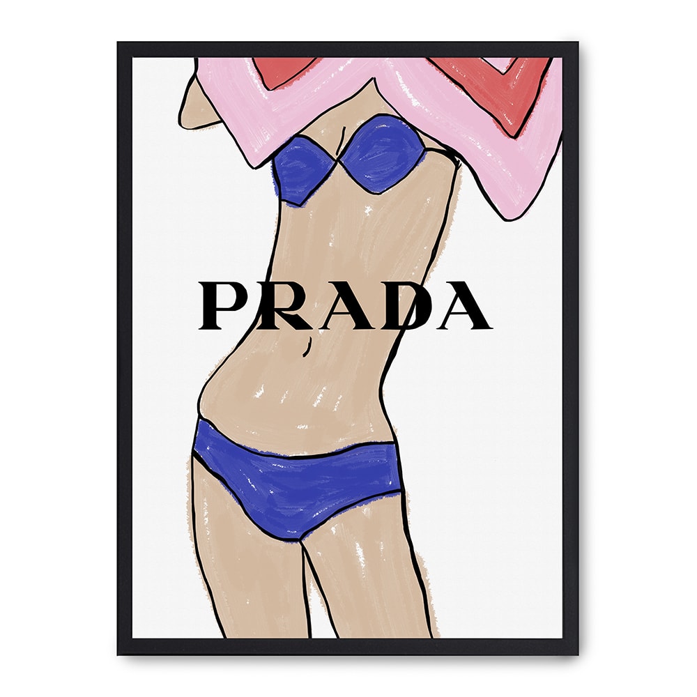 Wandbild Prada, schwarzer rahmen, 50x70 cm - Maisons Du Monde