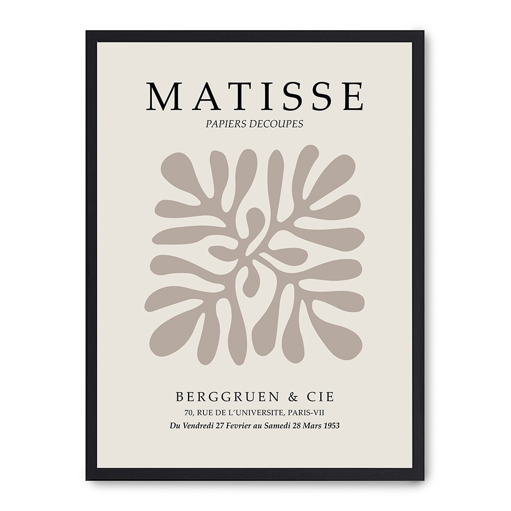 Wandbild blumen, schwarzer rahmen, 50x70 cm - Maisons Du Monde