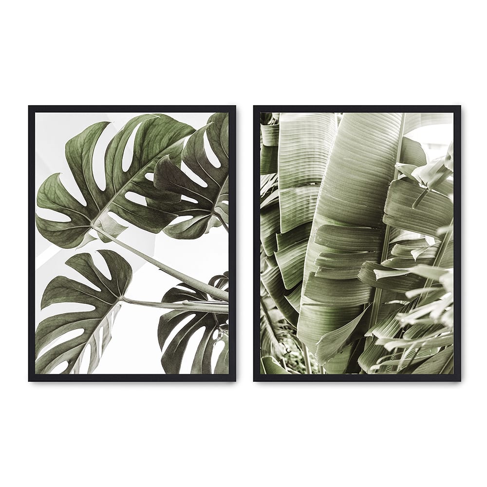 Poster Lab 2er Set Wandbilder 084, schwarzer rahmen, 30x40 cm Mehrfarbig Holz