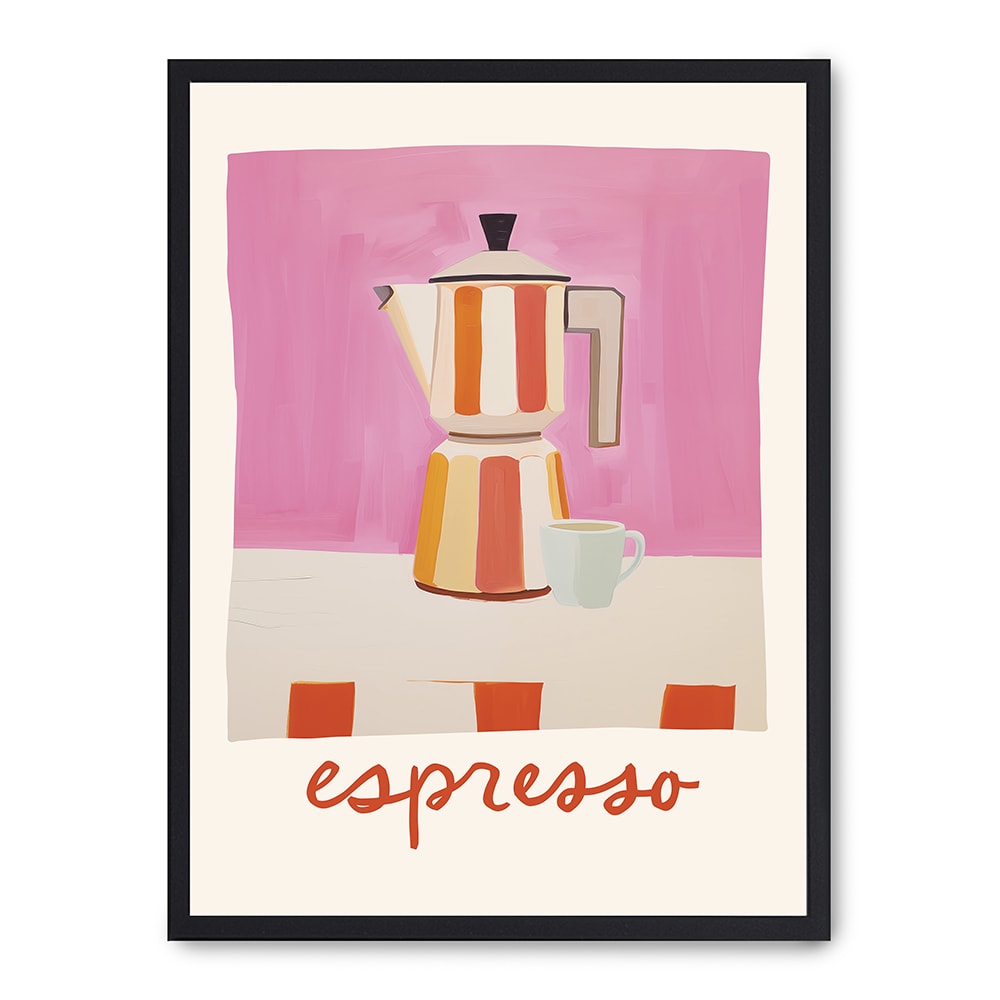 Wandbild espresso, schwarzer rahmen, 50x70 cm - Maisons Du Monde