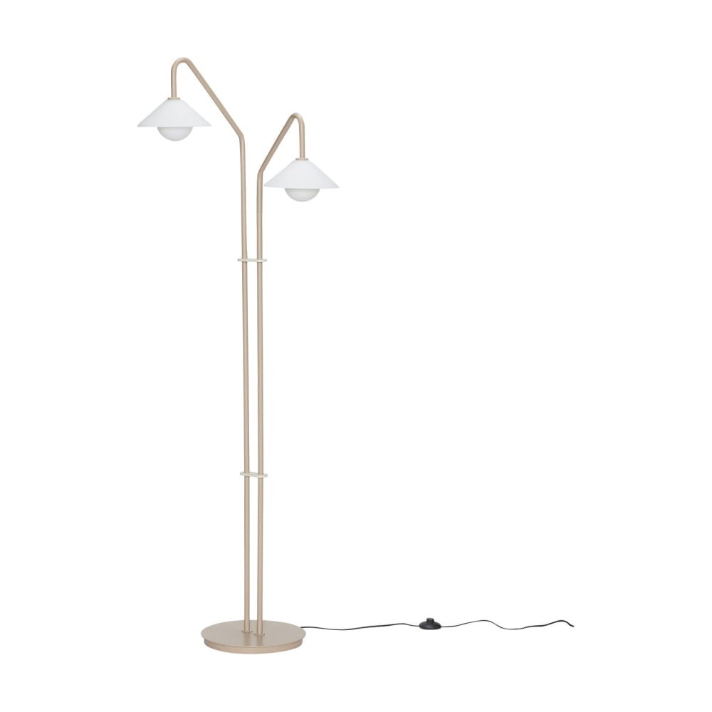 Lampadaire en verre beige