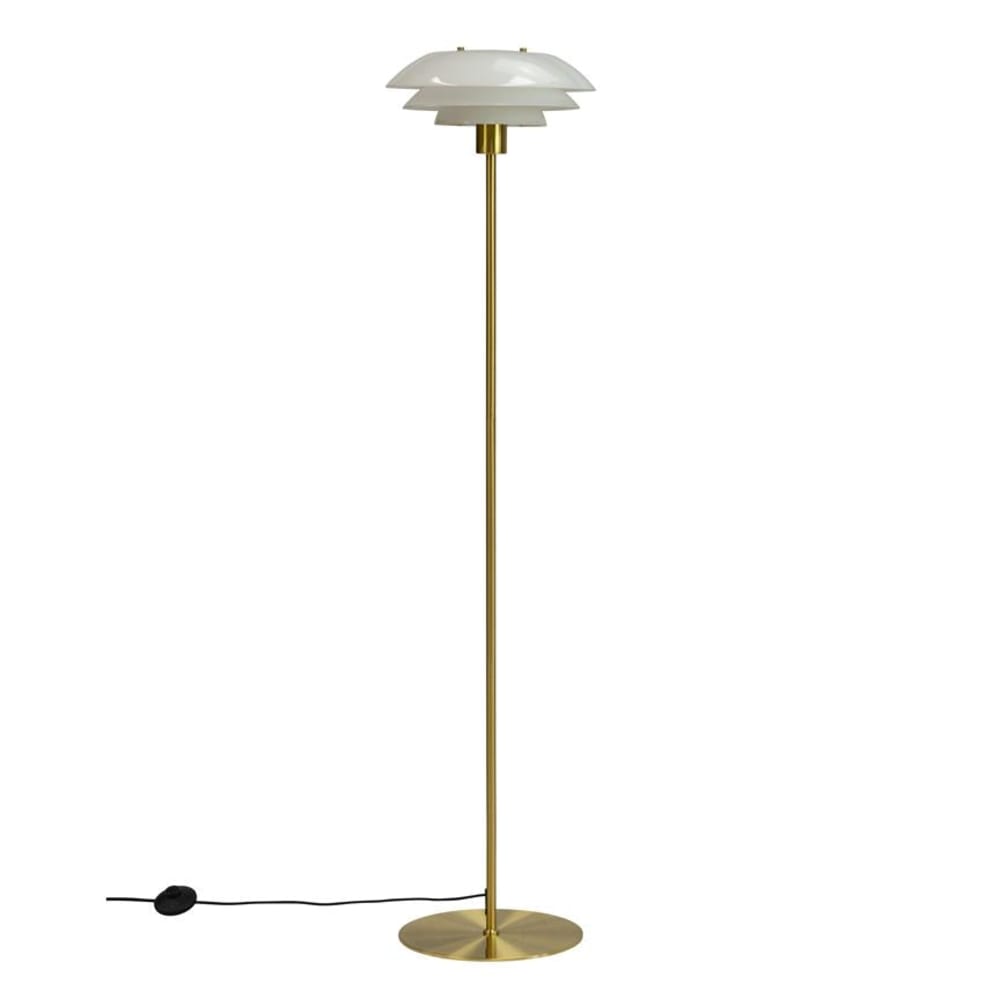 Stehleuchte aus Opal h 133 cm d 31 cm, messing - Maisons Du Monde