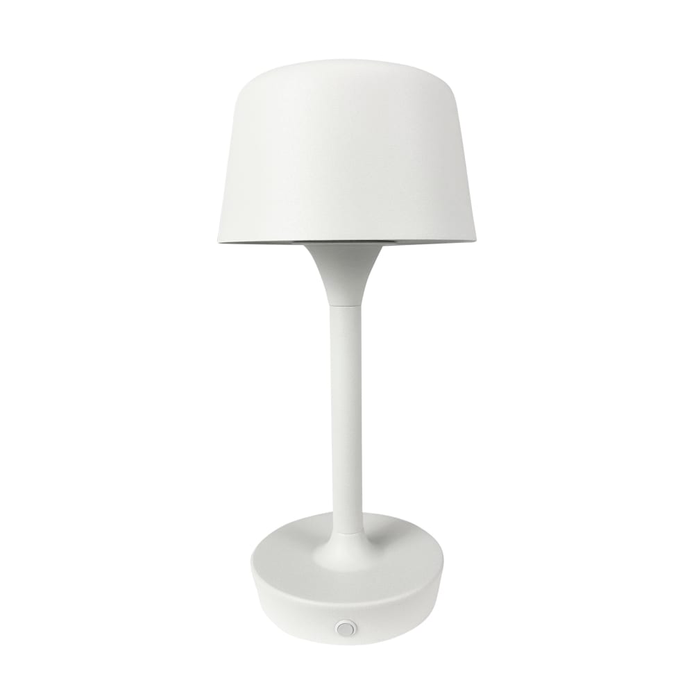 Lampe à poser en métal blanc