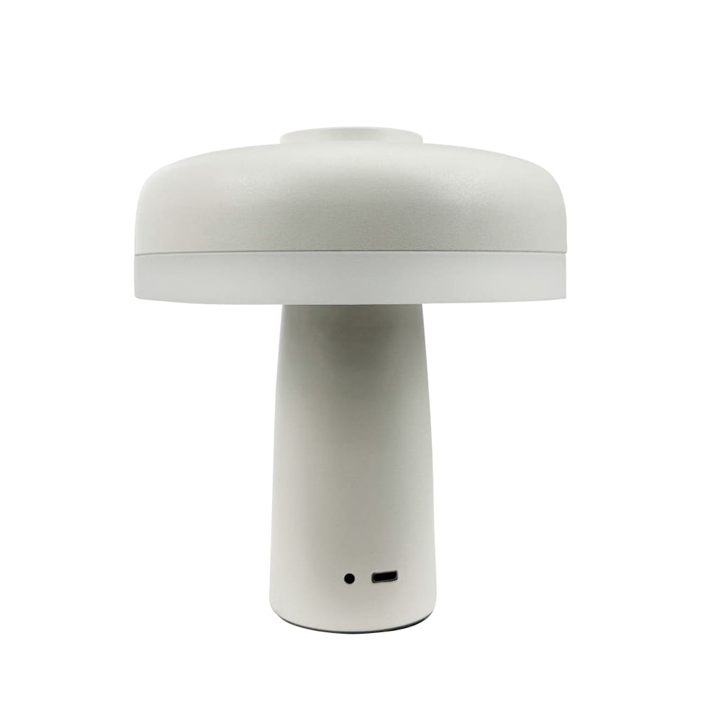 Lampe à poser en métal Blanc perlé