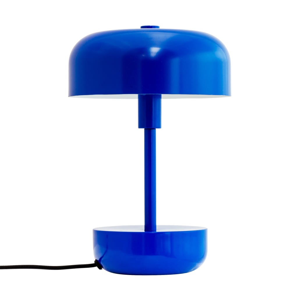 Lampe à poser en métal bleue