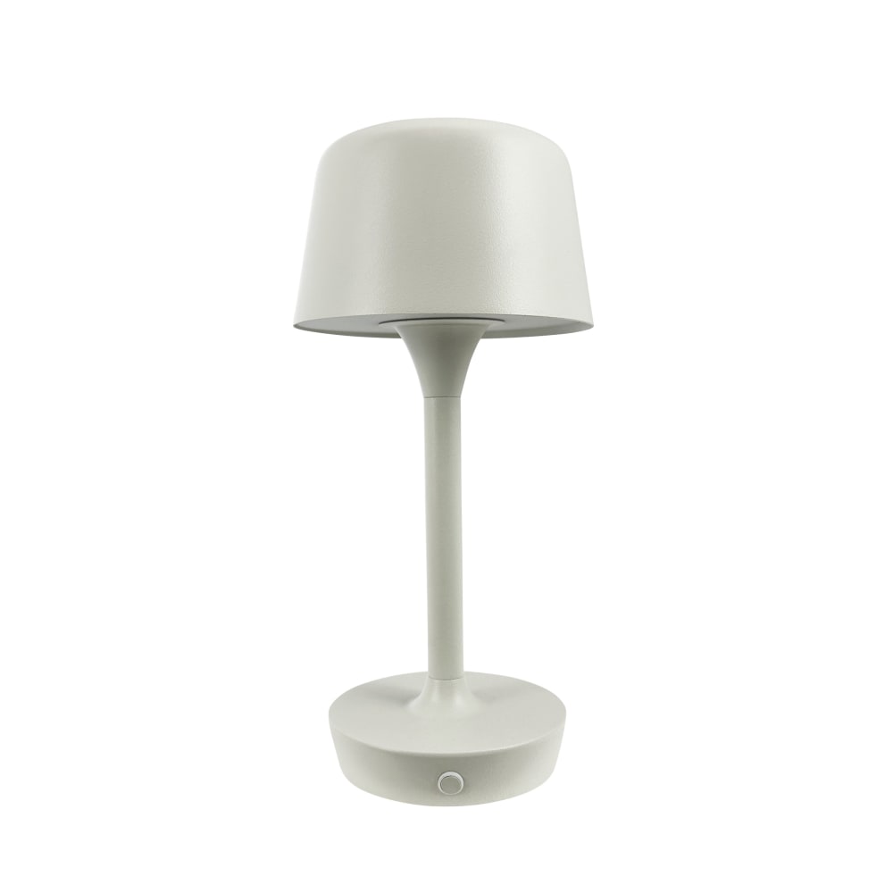 Lampe à poser en métal blanc crème
