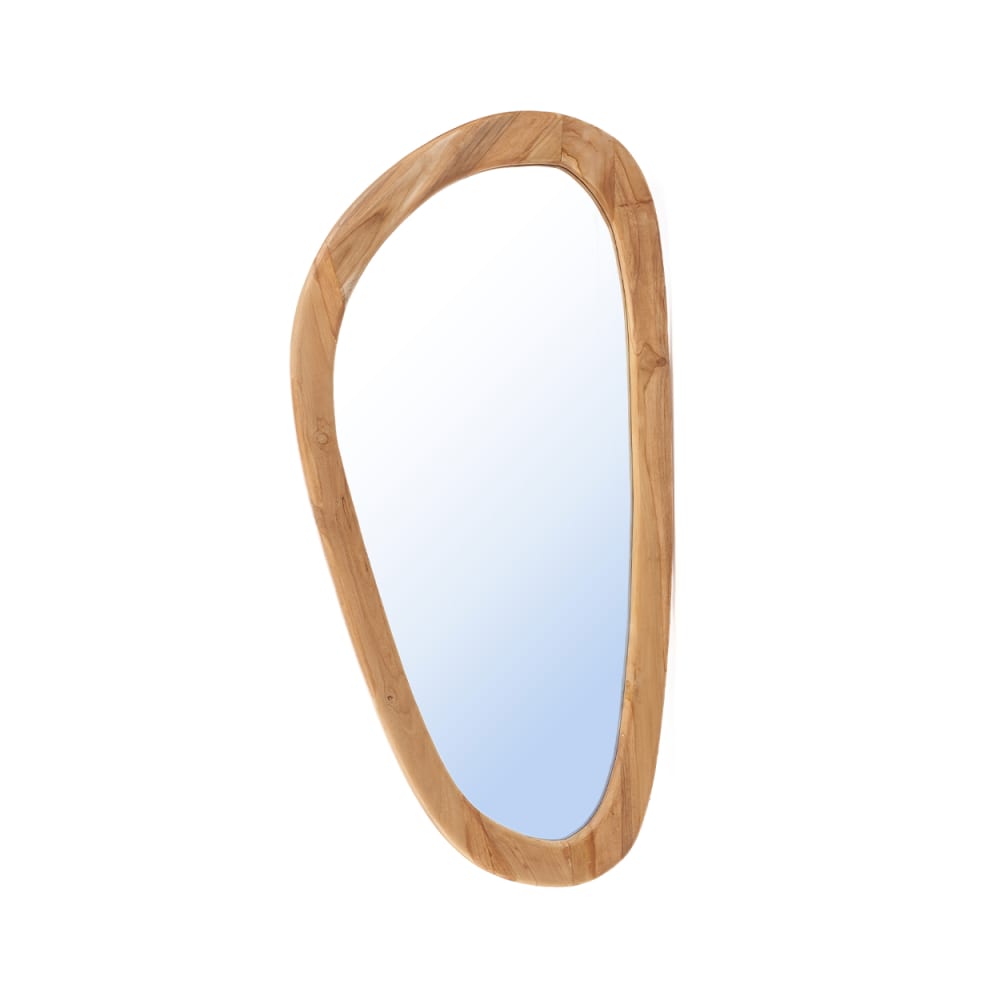 Miroir bois de teck marron 63x120x3cm