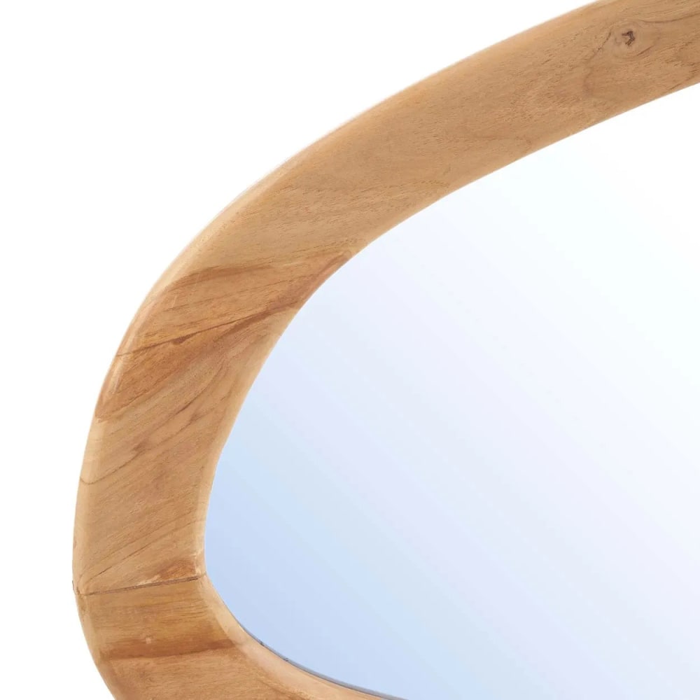 Spiegel aus teakholz in braun, 63x120x3cm - Maisons Du Monde