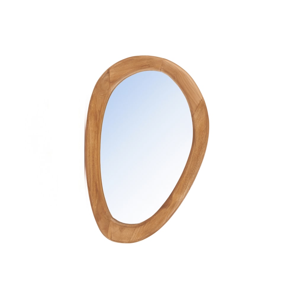 Miroir bois de teck marron 40x60x3cm