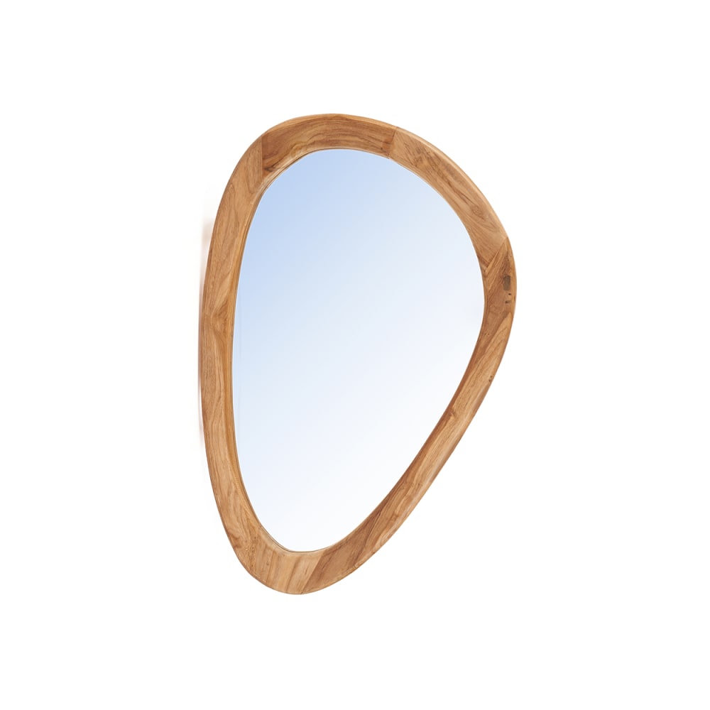 Miroir bois de teck marron 56x80x3cm