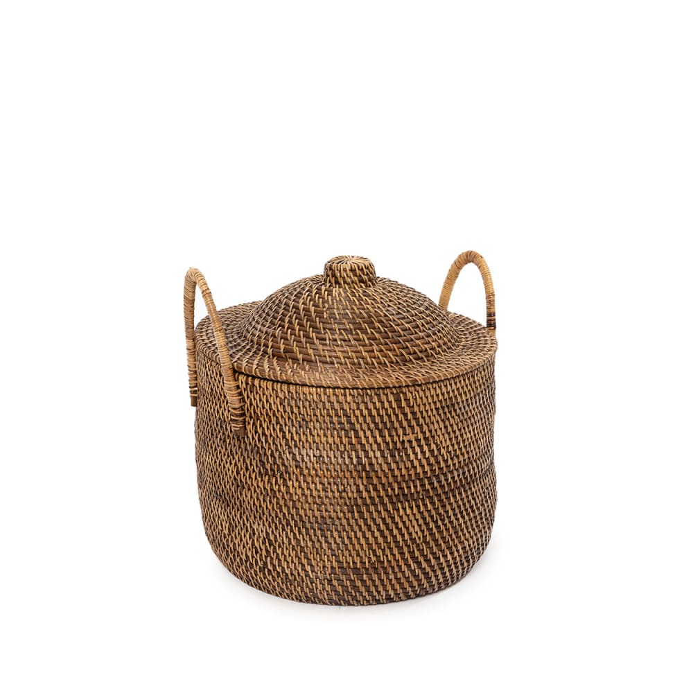 Panier rotin marron 40x40x39cm
