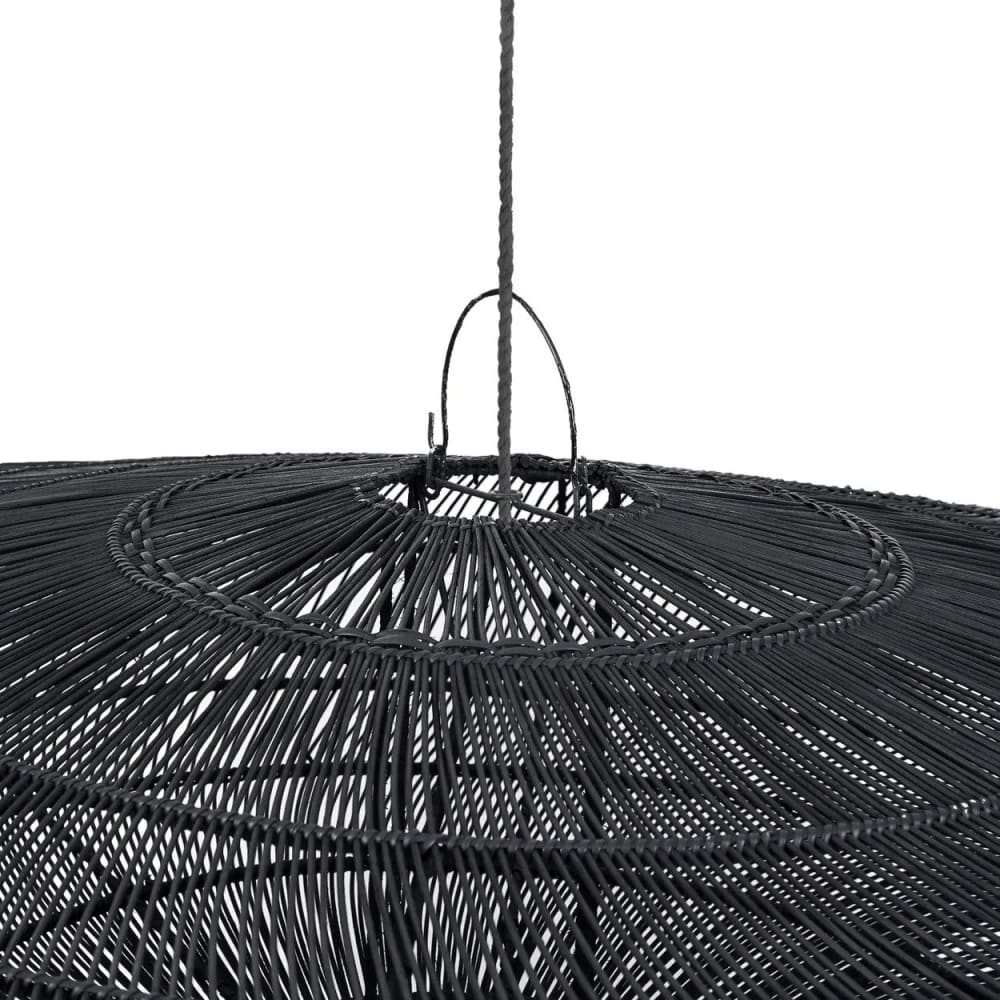Suspension fer et rotin noir 150x150x47cm — vue 3