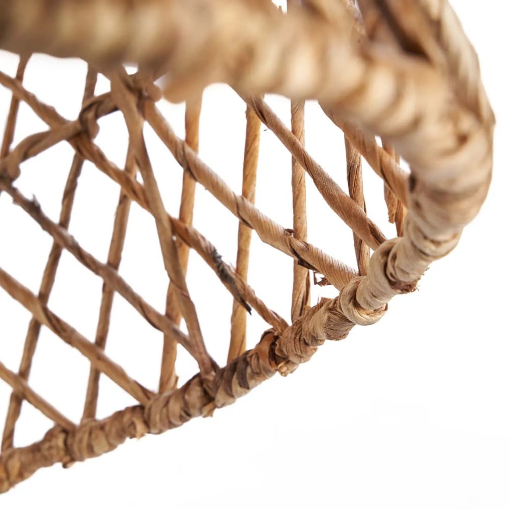 Suspension feuille de bananier marron 20x20x21cm