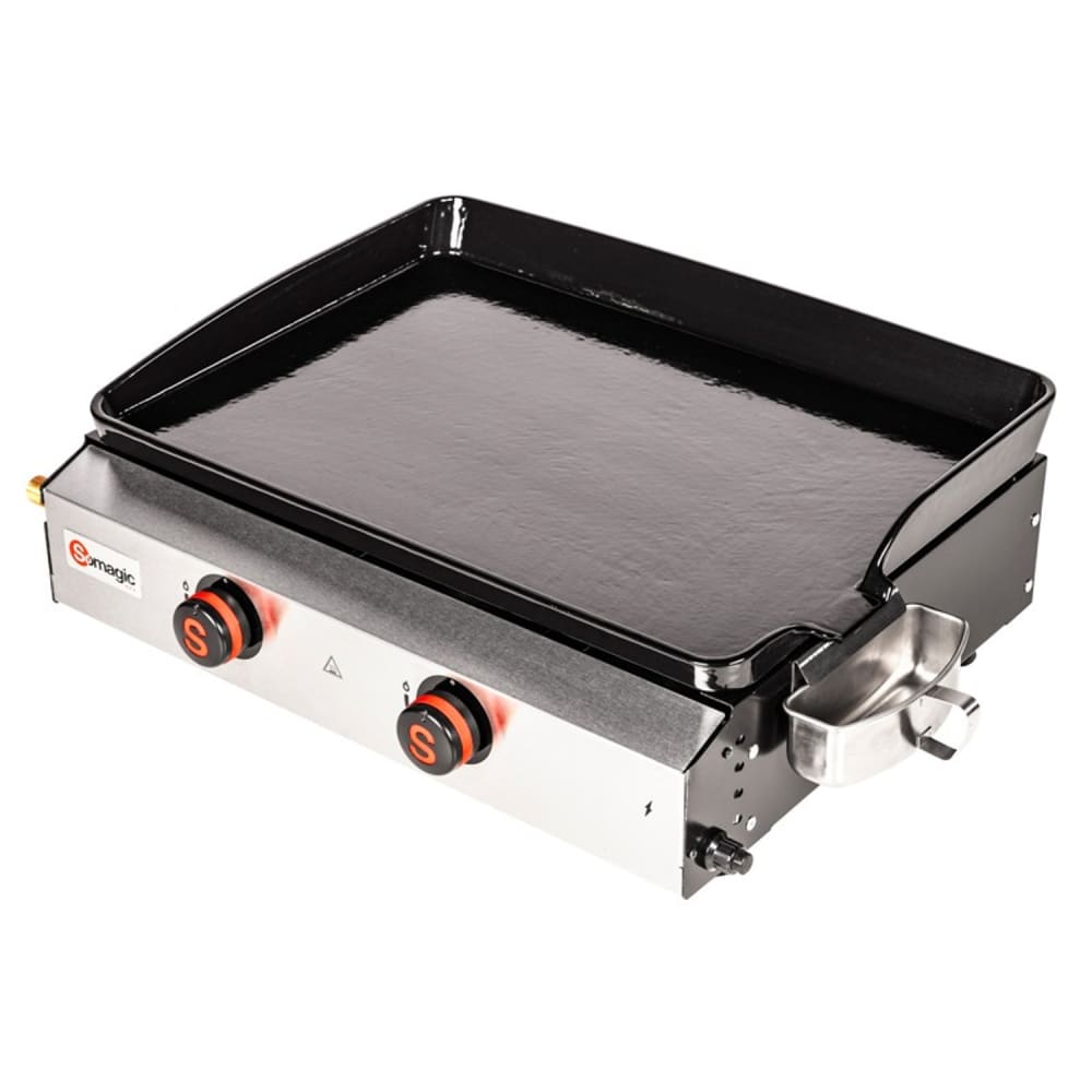Plancha à gaz à poser 2 brûleurs