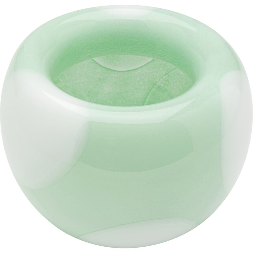 Vase en verre vert et blanc h15