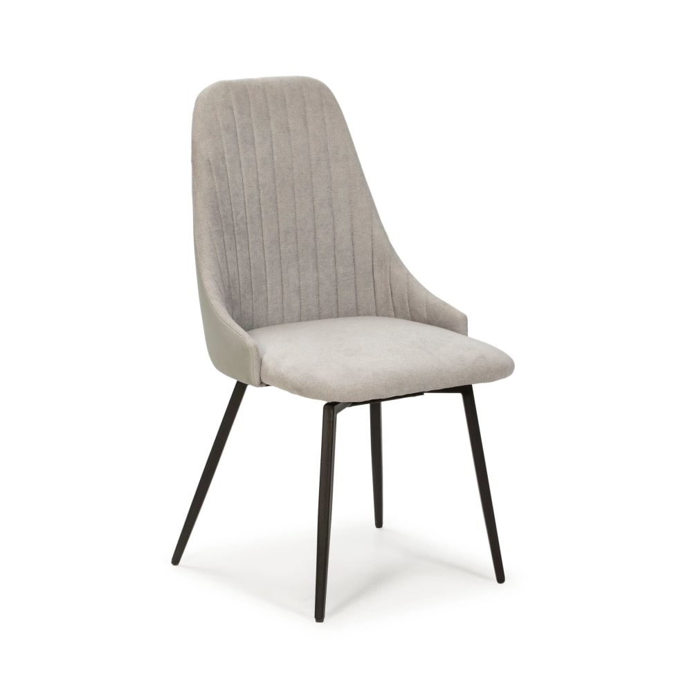 Lot de 2 chaises en tissu - pieds