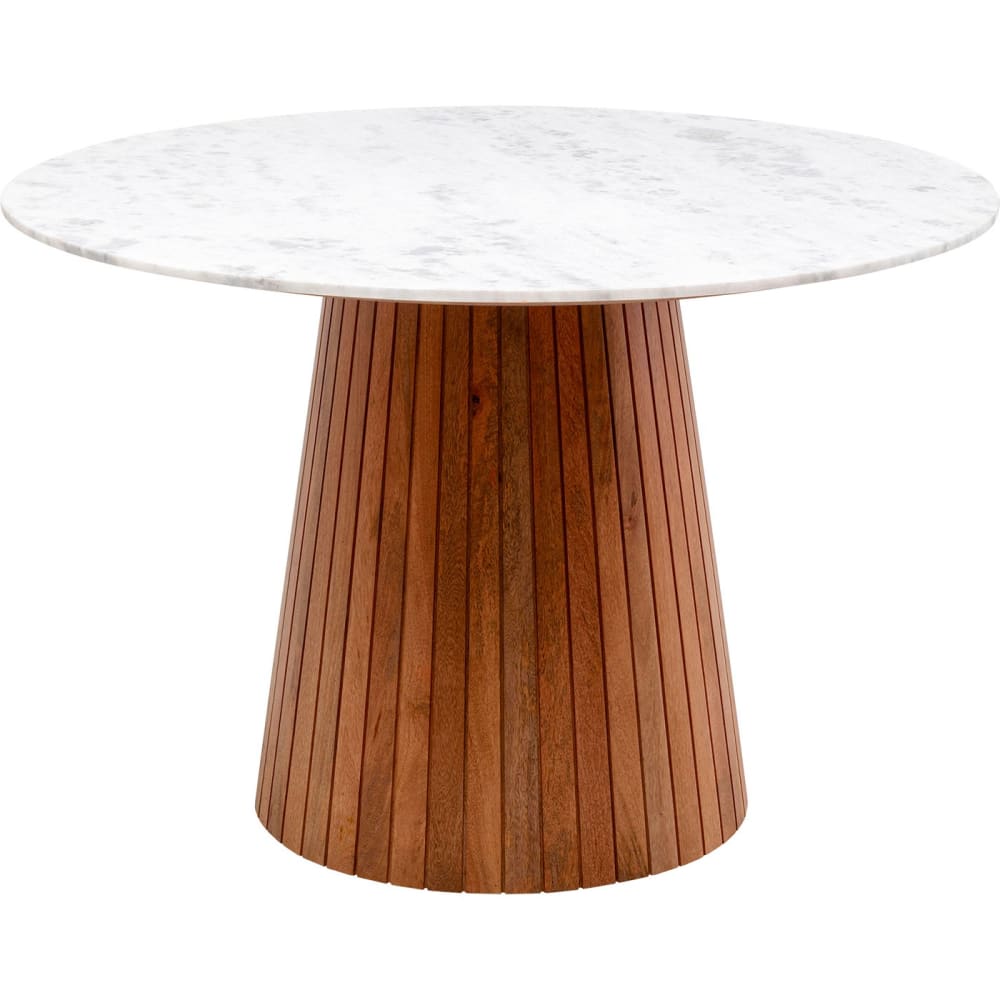 Table à manger 4 personnes en marbre et manguier D115