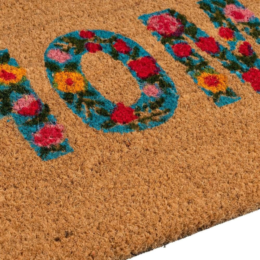 Paillasson en fibres de coco floral 60 cm — vue 3