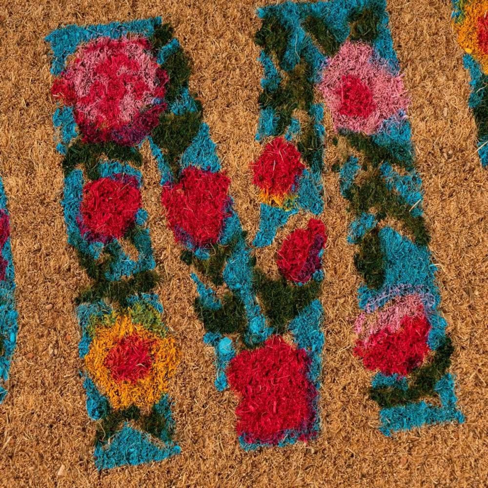 Paillasson en fibres de coco floral 60 cm — vue 4