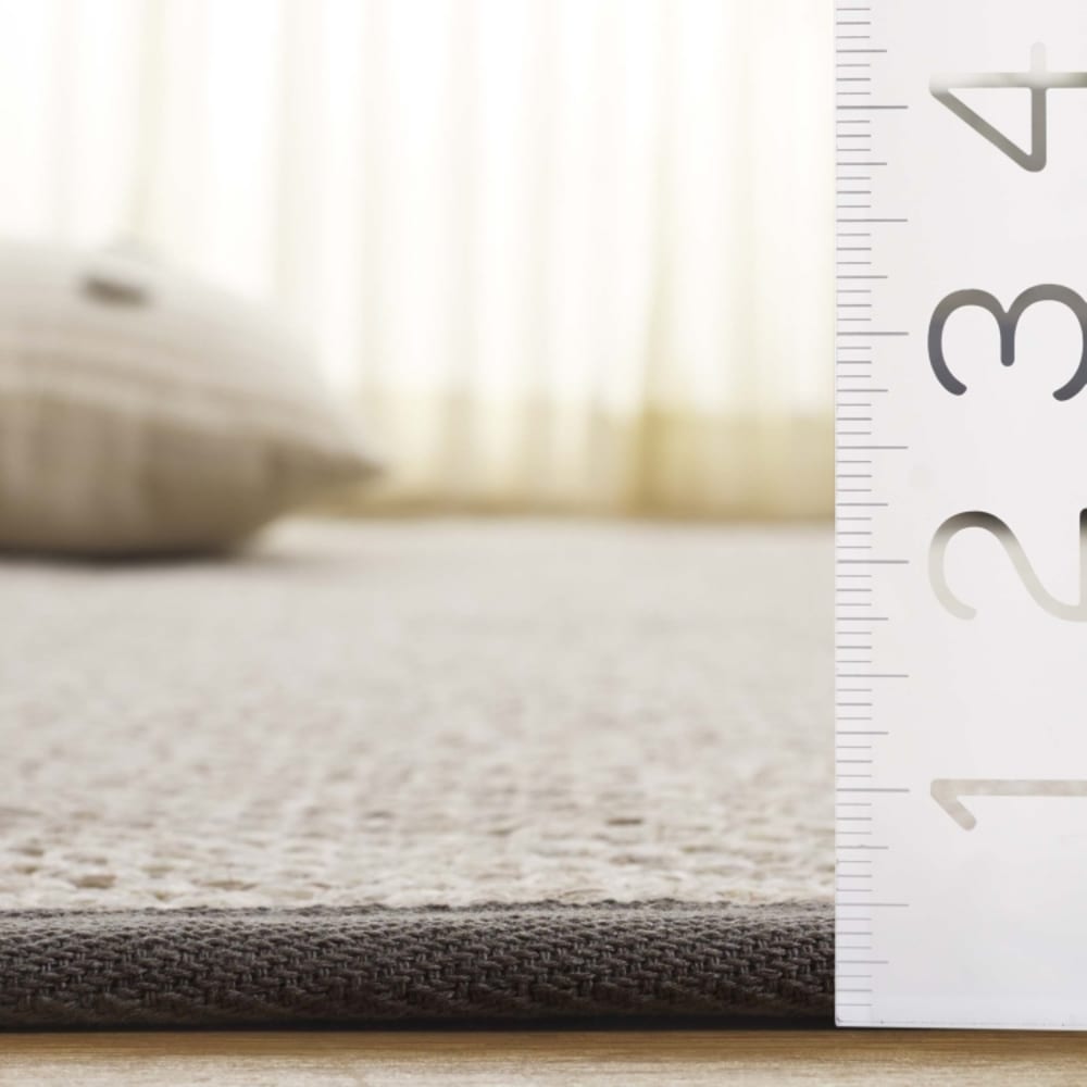 Tapis fibre naturelle en sisal blanc/vert, 91 cm — vue 4