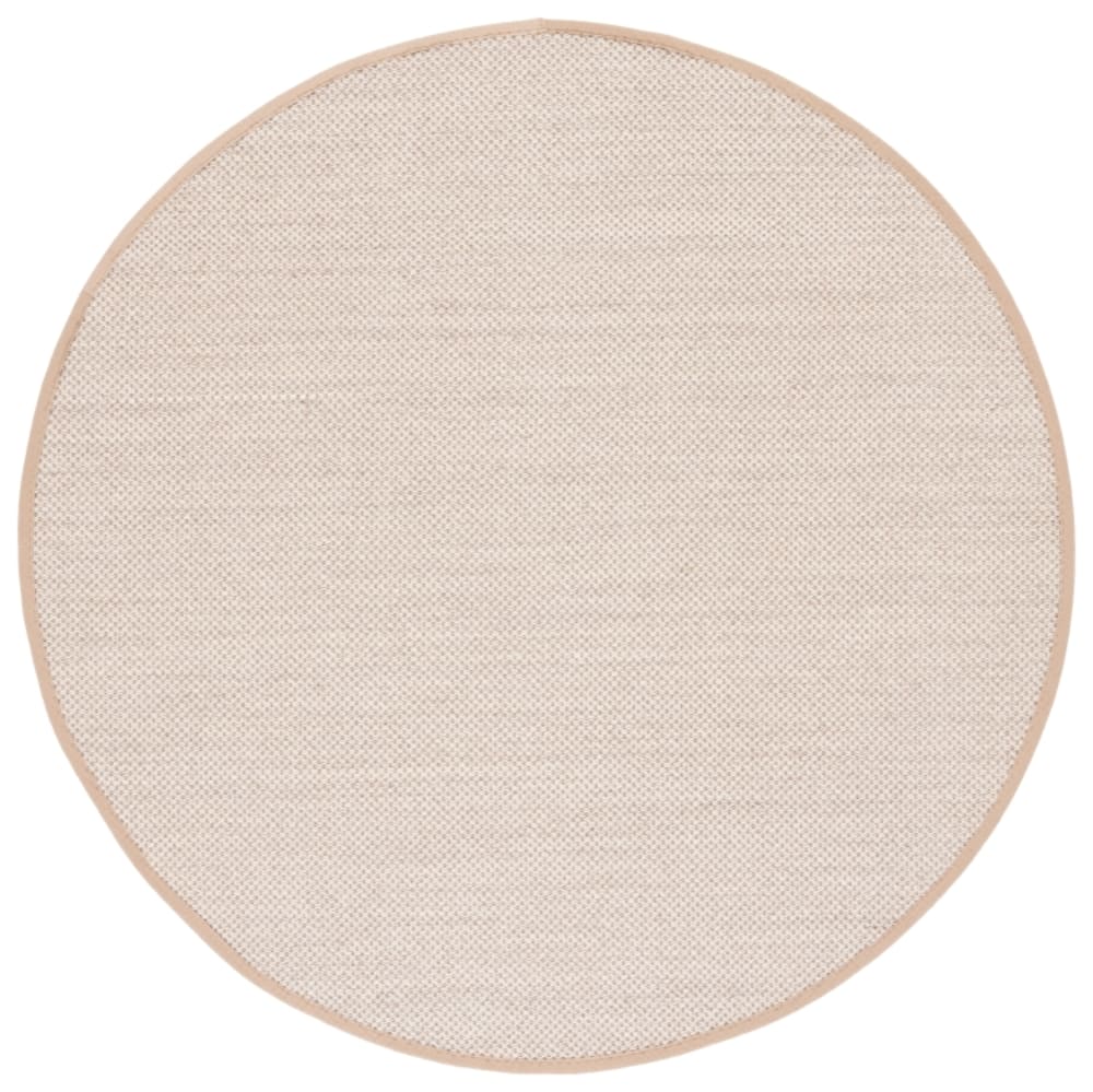 Tapis fibre naturelle en sisal blanc/beige, 91 cm