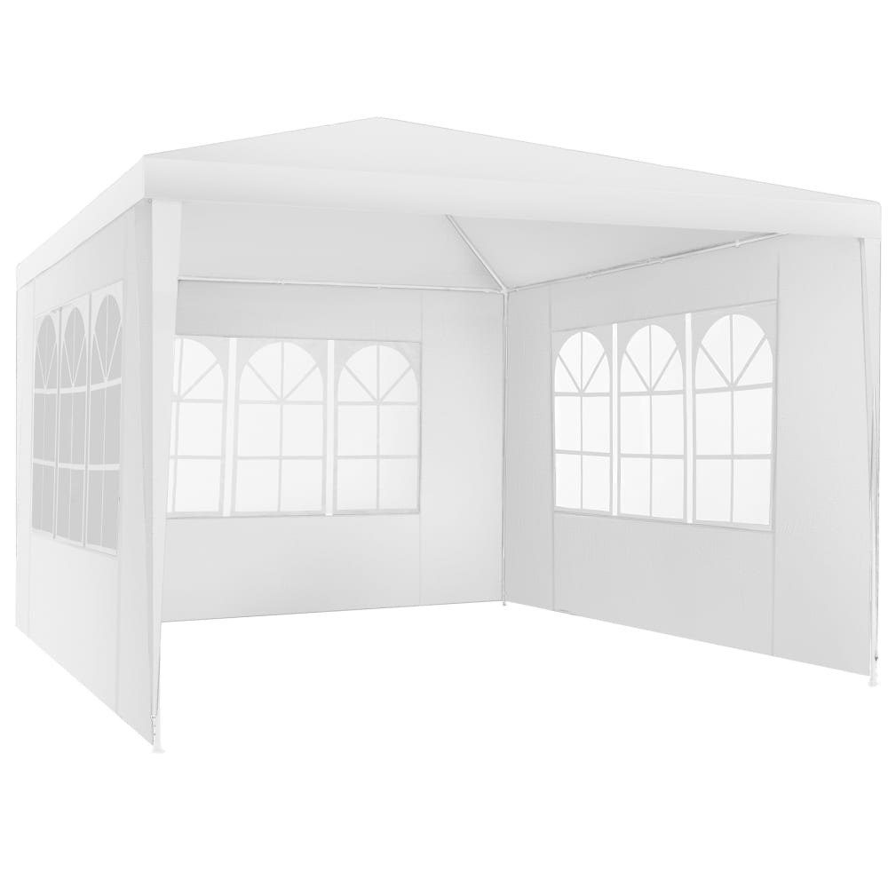 Pavillon imperméable 3x3m avec 3 parois latérales amovibles blanc