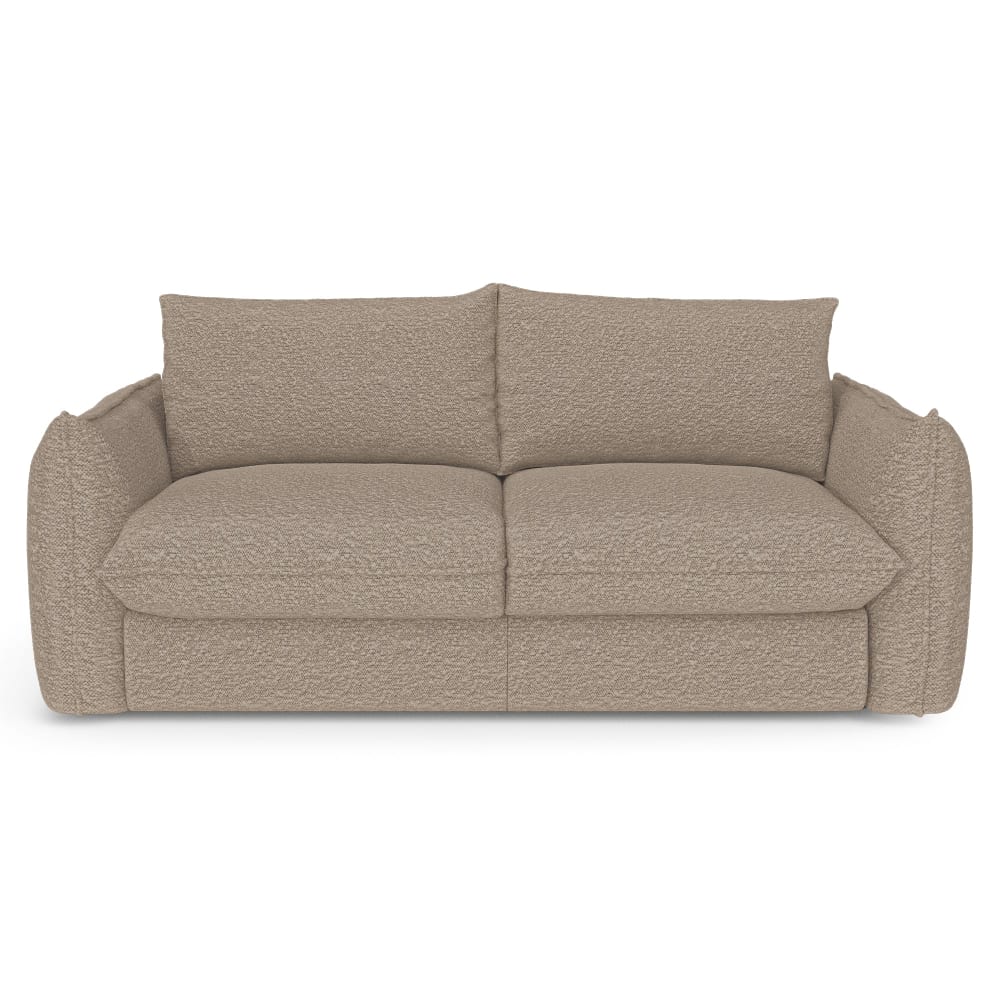 Canapé convertible express 3 places en bouclette taupe